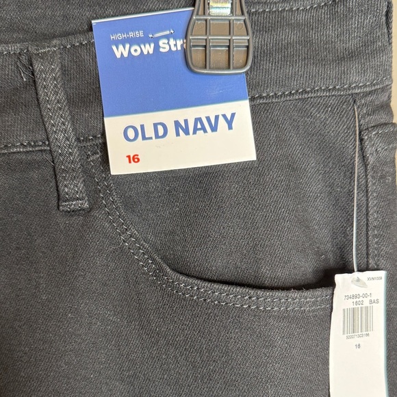 Old Navy high-rise Wow Straight Black Straight Jeans Size 16 - Picture 3 of 5